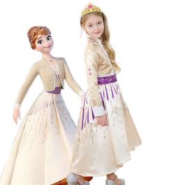 Hot sale TV movie costume kids girl princess party dress for Halloween Anna princess dress