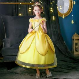 Beauty and the Beast kids girl princess cosplay dress Halloween party fancy costumes