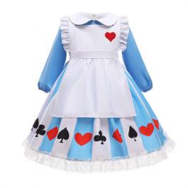 long sleeve lolita dress kids girls party dress Alice cosplay costumes princess dress