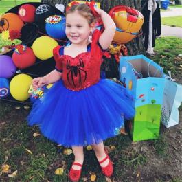 Black Spider Princess Dress For Girl Sequins Bow Toddler Girls Dresses Tulle Baby Girls Dress Designs