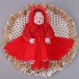Baby Girl princess Flower Dress White Baptism Dress Newborn Girl Christening Dress
