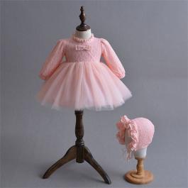 Baby Girl princess Flower Dress White Baptism Dress Newborn Girl Christmas Christening Dress