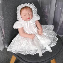 Baby Girl Flower Dress White Baptism Dress Newborn Girl Christening Costume Birthday Party dress