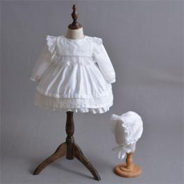 Newborn baby Girl baptism dress Toddler christening blessing gown Wedding dress Birthday Party Clothing