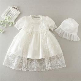 Wholesale Cute baby girl wedding dress baby girl christening dress baptism dress for baby girl