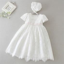 Newborn baby Girl baptism costume christening blessing gown Party Wedding Lace dress Birthday Party Clothing