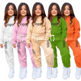 Kids Pullover Hoodie DIY Add Your Text Image Customized Long Sleeve Toddler Sweatshirt Pants Clothing Suit