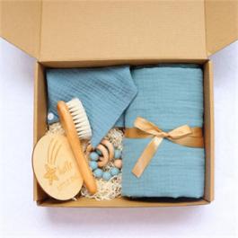 6 pcs/set Bamboo Baby Comforter Toy Sets Crochet Rattle Teether Baby Gift Sets Newborn